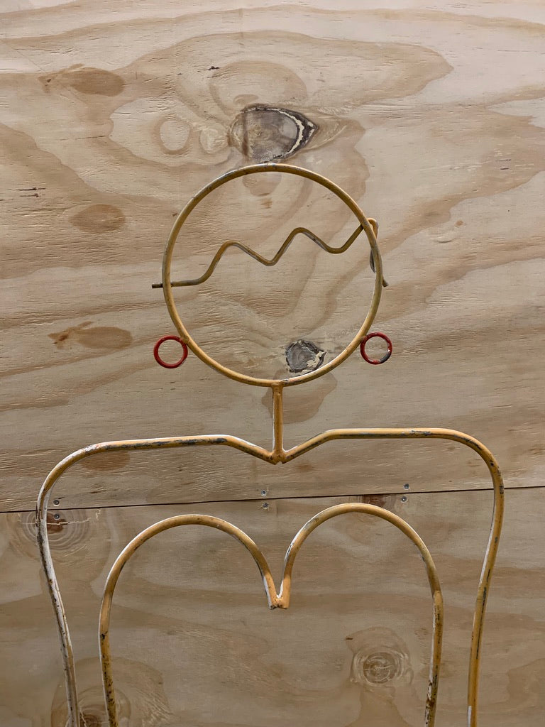 pair of metal sculptures