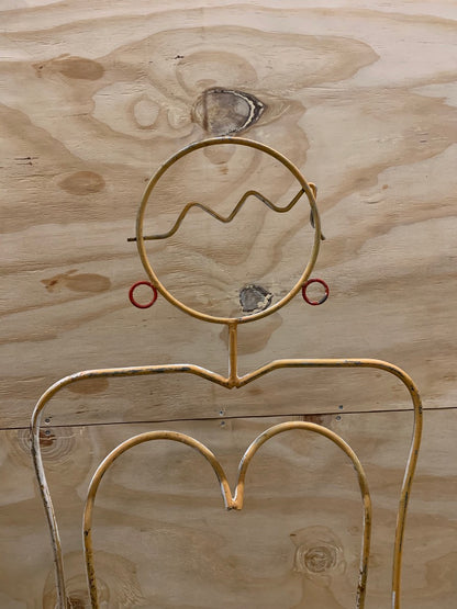 pair of metal sculptures