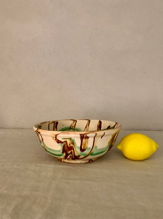Clay Bowl with Dripping Glaze