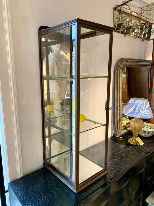 Antique Brass Display Cabinet - Vitrine