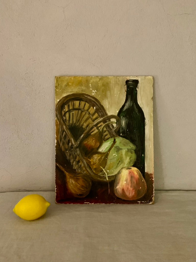 French Vintage Still Life Oil Painting