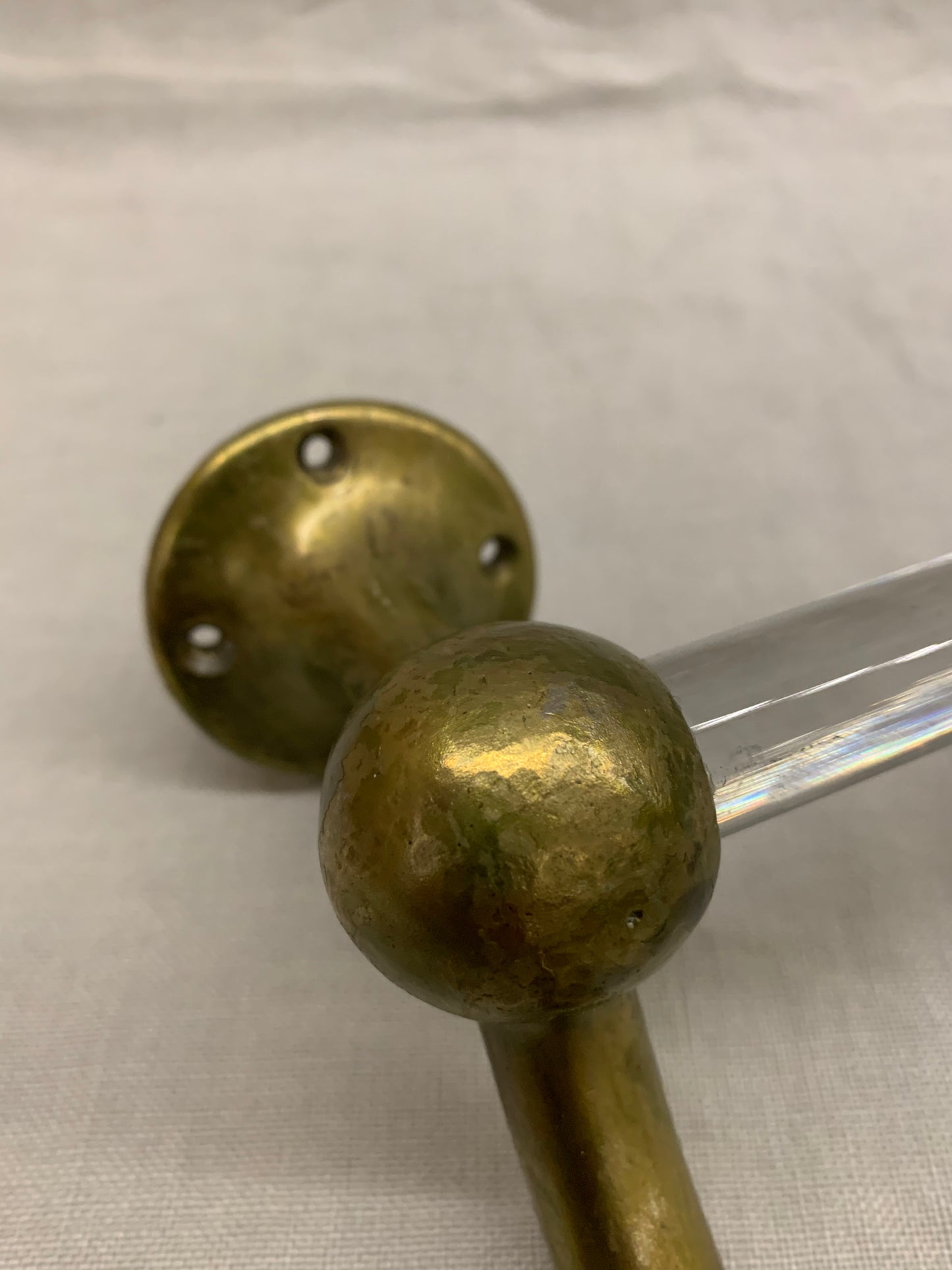 Glass/Brass Wall Towel Rack