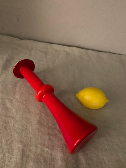 Vintage Red Holmegaard "Carnaby" Vase