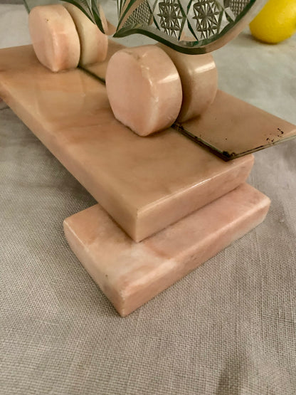 Pink Onyx Art Deco Mirror