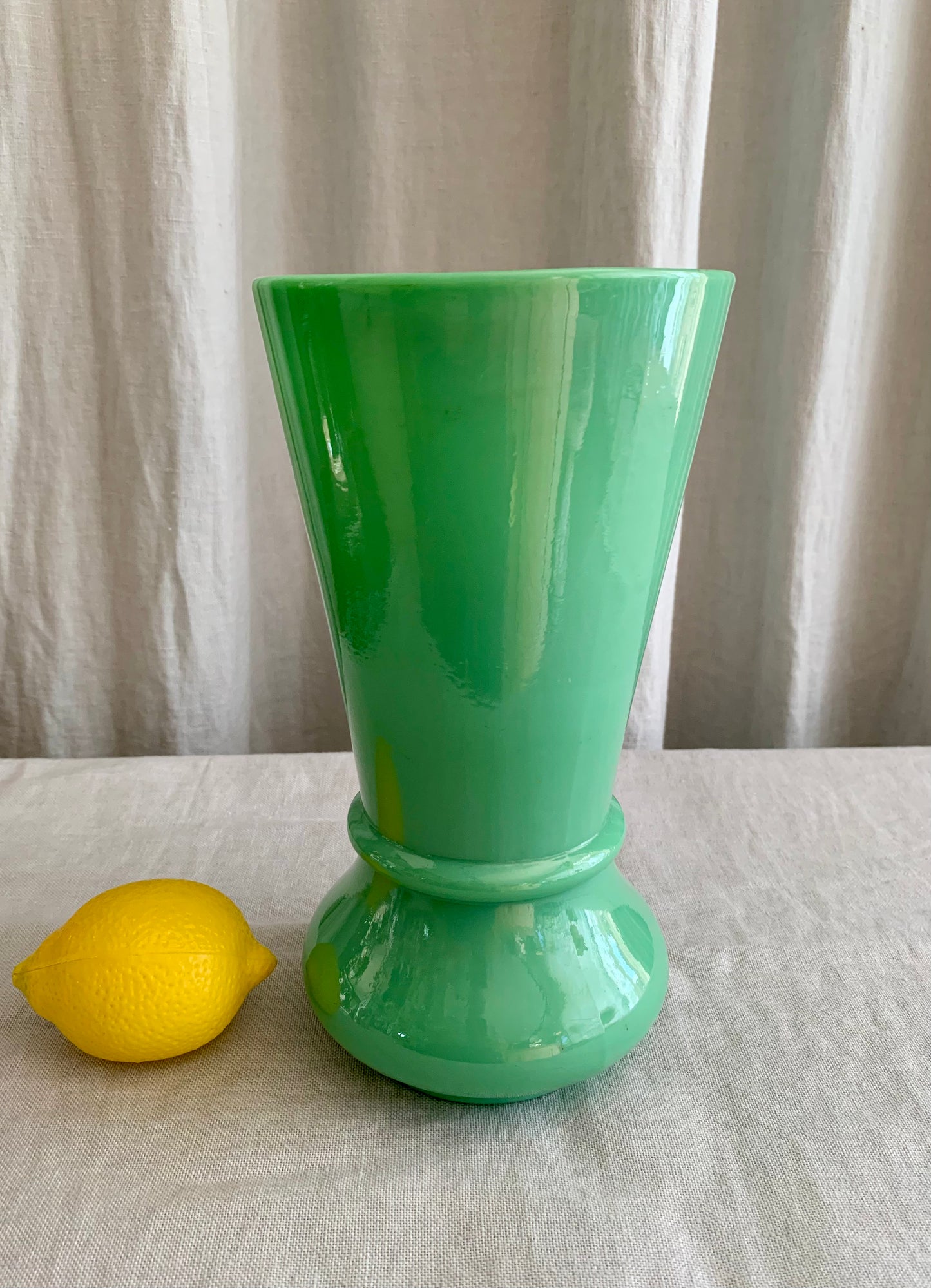 Antique French Opal Glass Vase