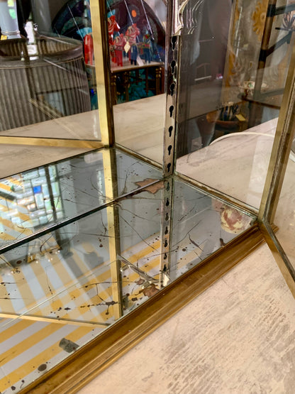 Brass Wall Display Cabinet