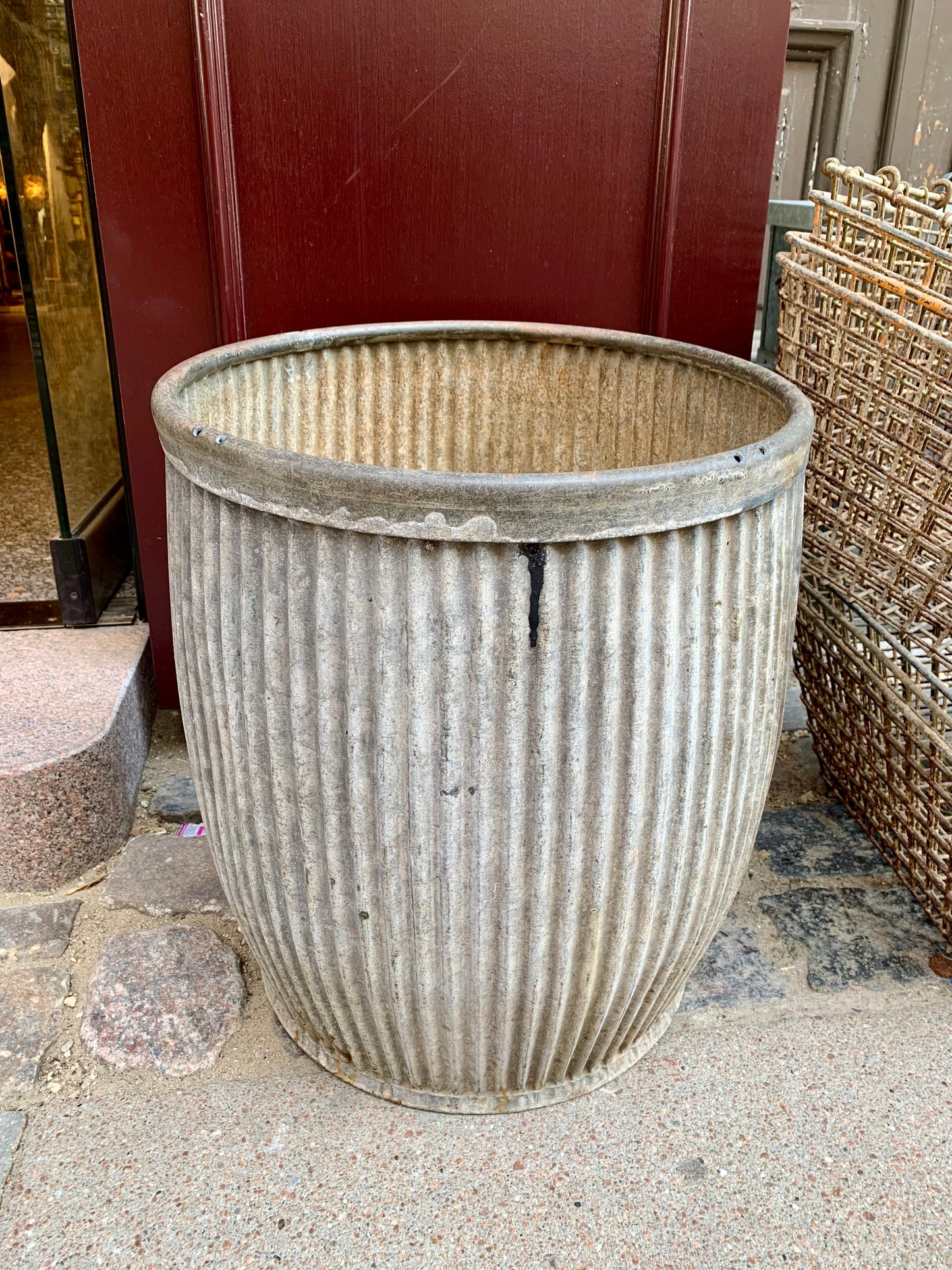 Zinc Planter - Dolly Tub