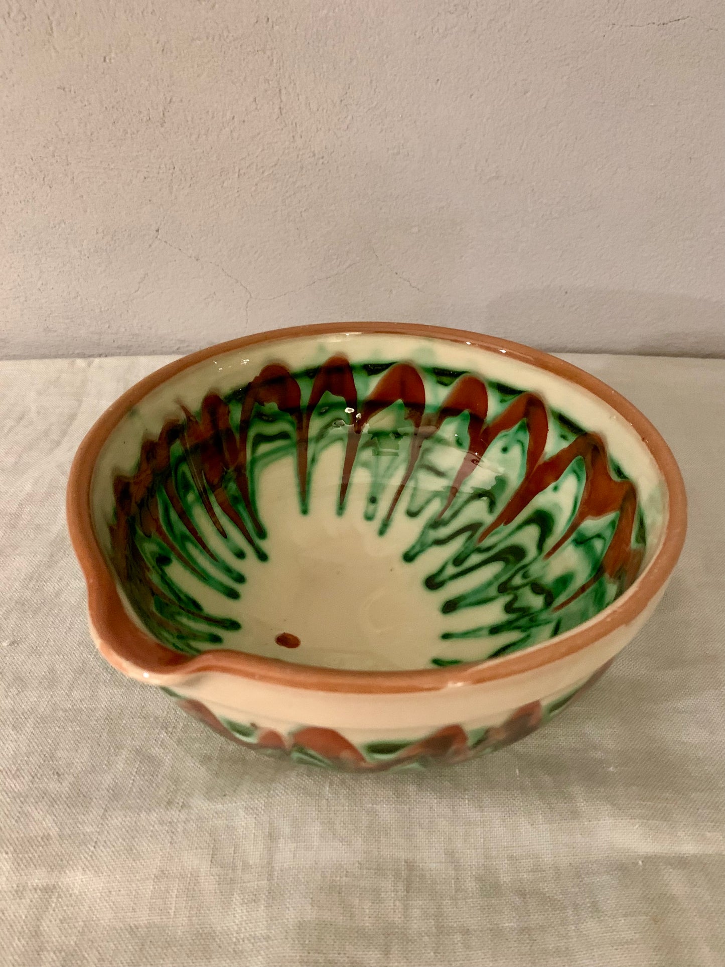 Clay Bowl with Dripping Glaze