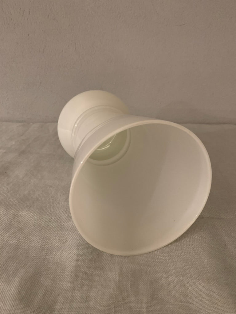 French vintage opal glass vase