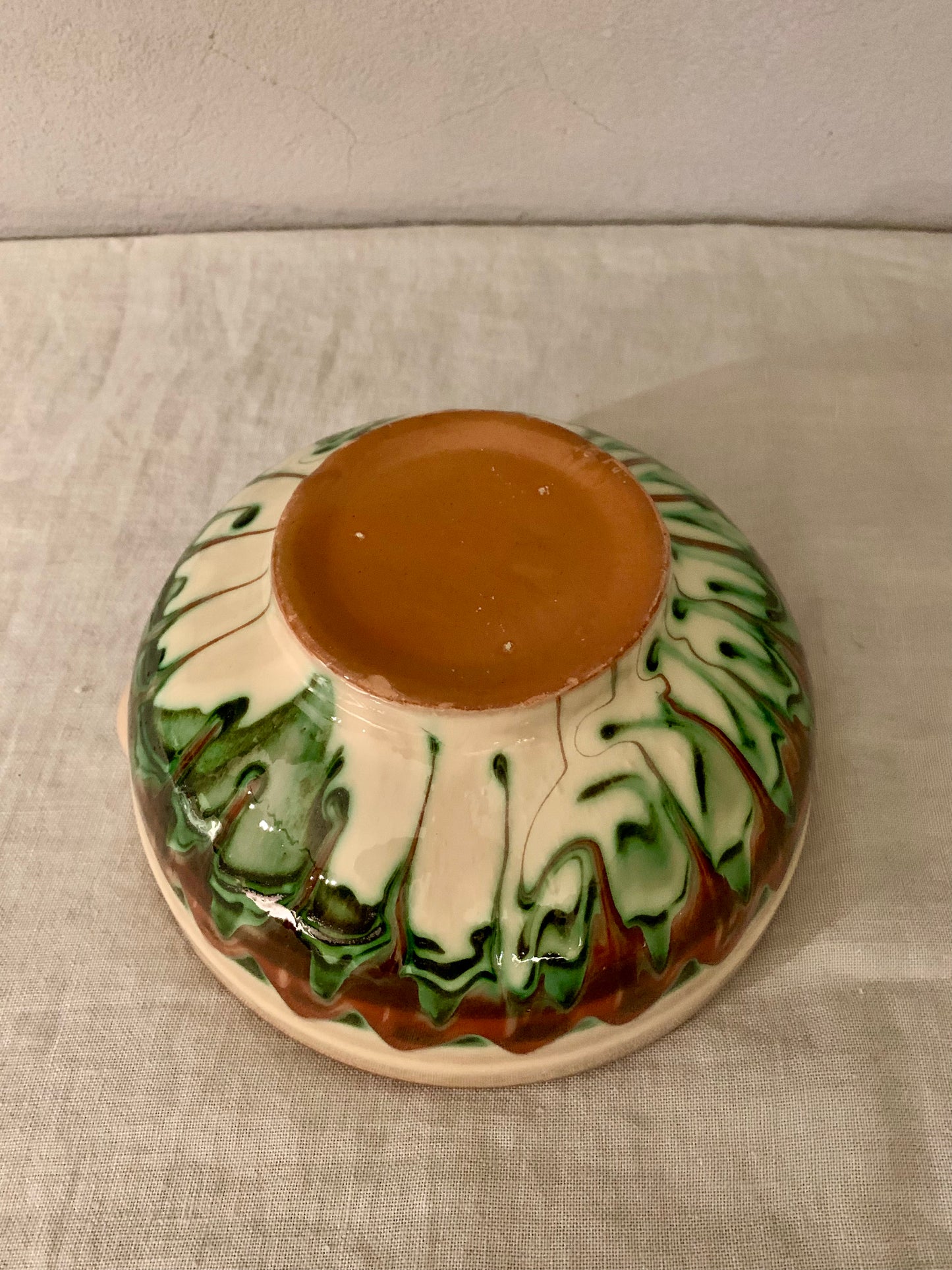 Clay Bowl with Dripping Glaze