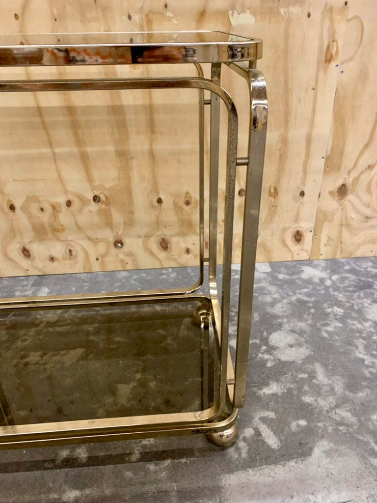 Vintage Golden Bar Trolley by Italian Allegri, 1960s