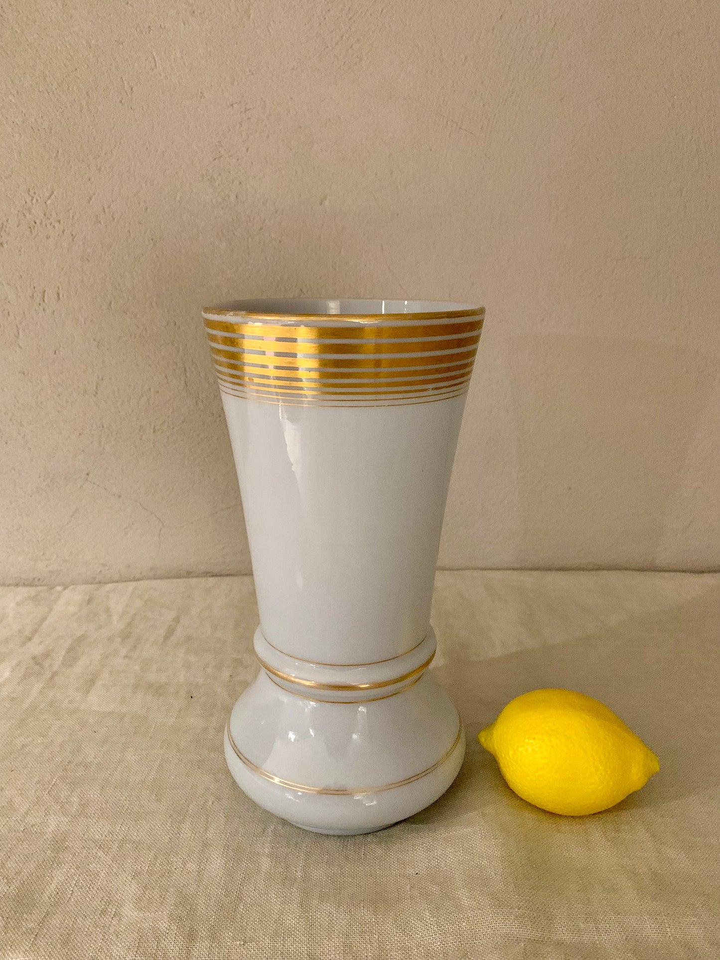 French Opal Glass Vase