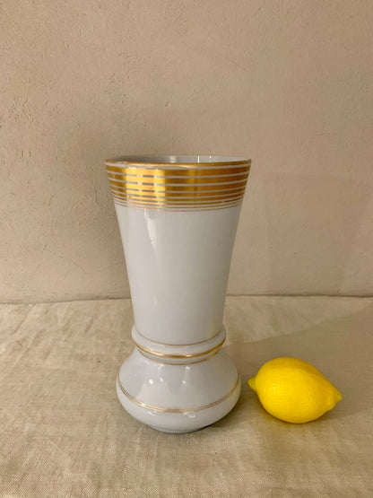 French Opal Glass Vase