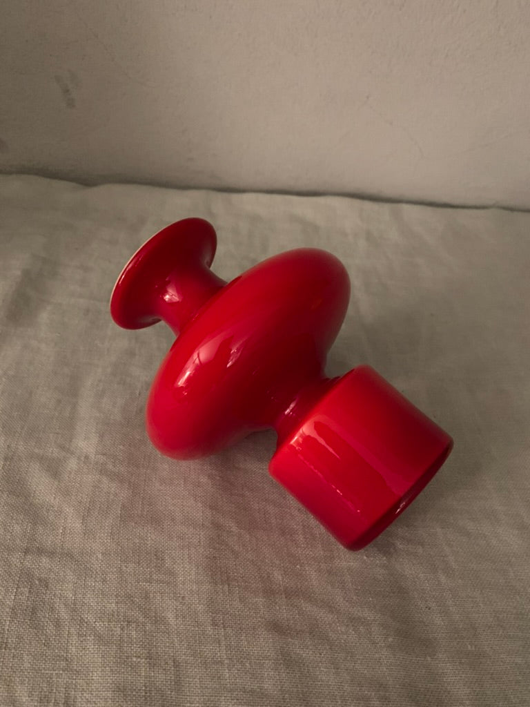 Vintage Red Holmegaard "Carnaby" Vase