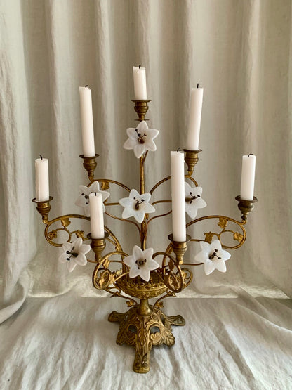 ANTIQUE FRENCH CHURCH CANDELABRA