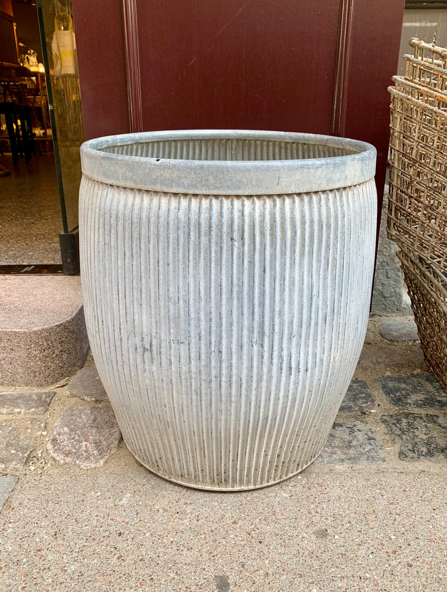 Zinc Planter - Dolly Tub