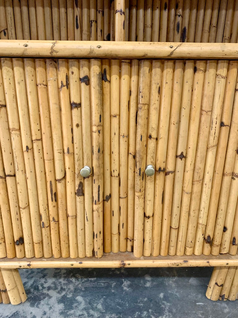 Vintage Bamboo Bar Cupboard