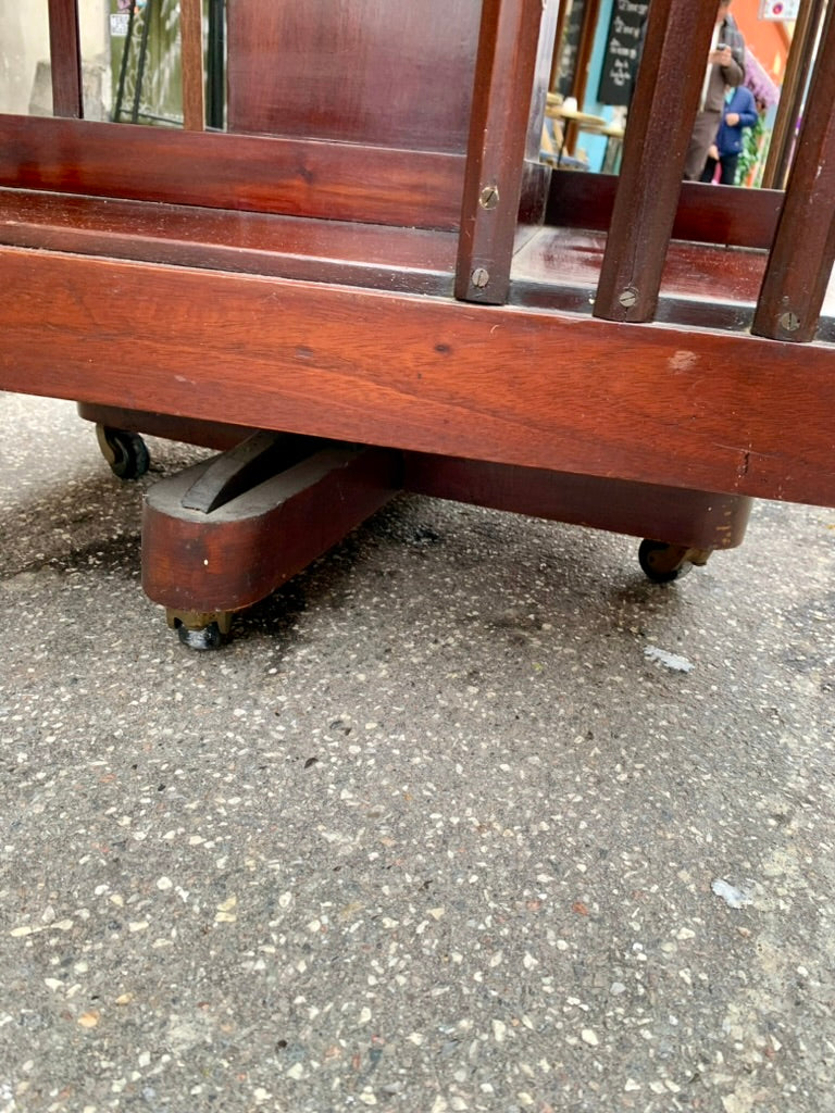 Vintage French Revolving Library Shelf