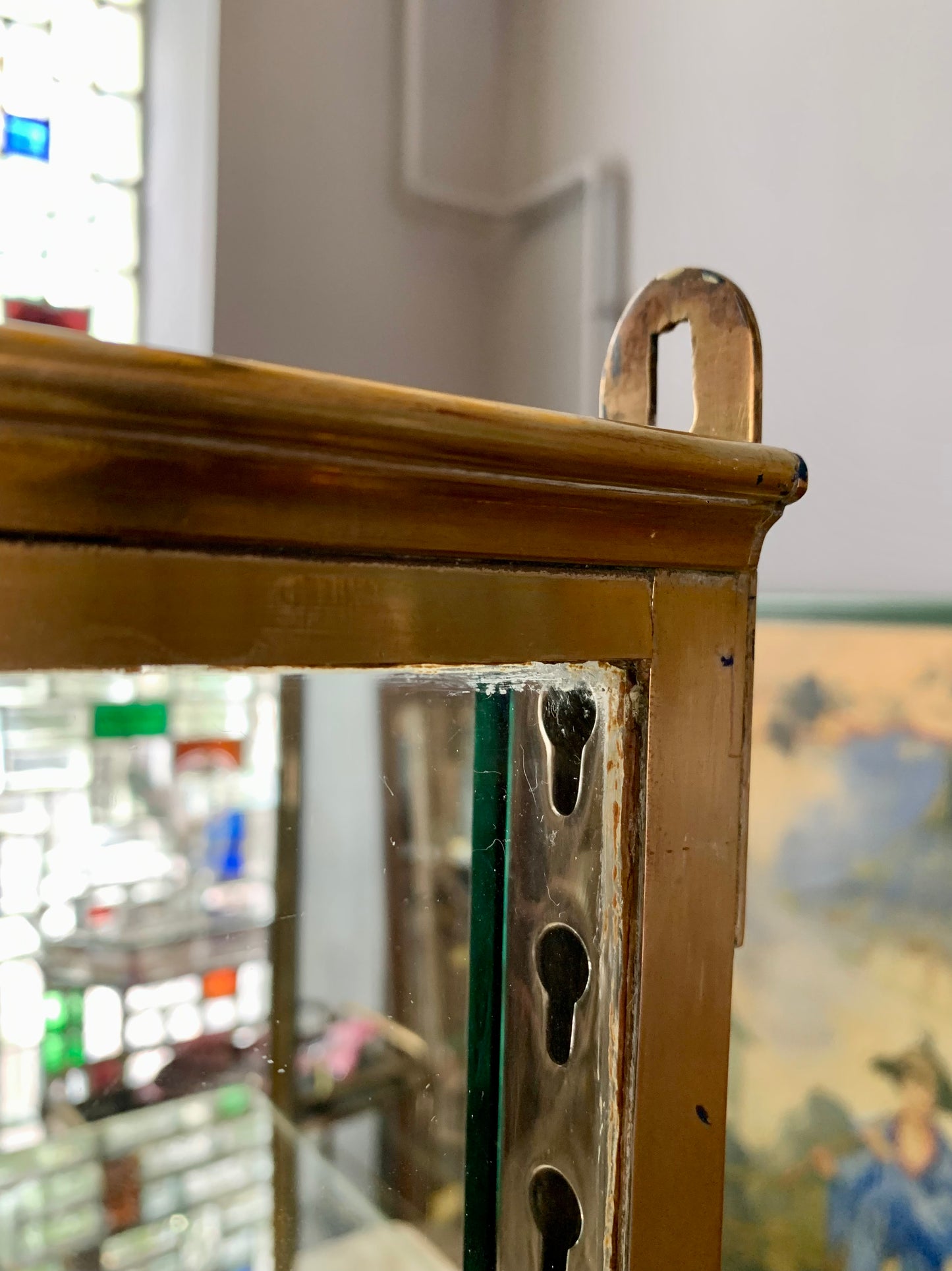Brass Wall Display Cabinet