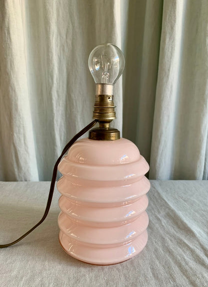 Pink Glass Table Lamp