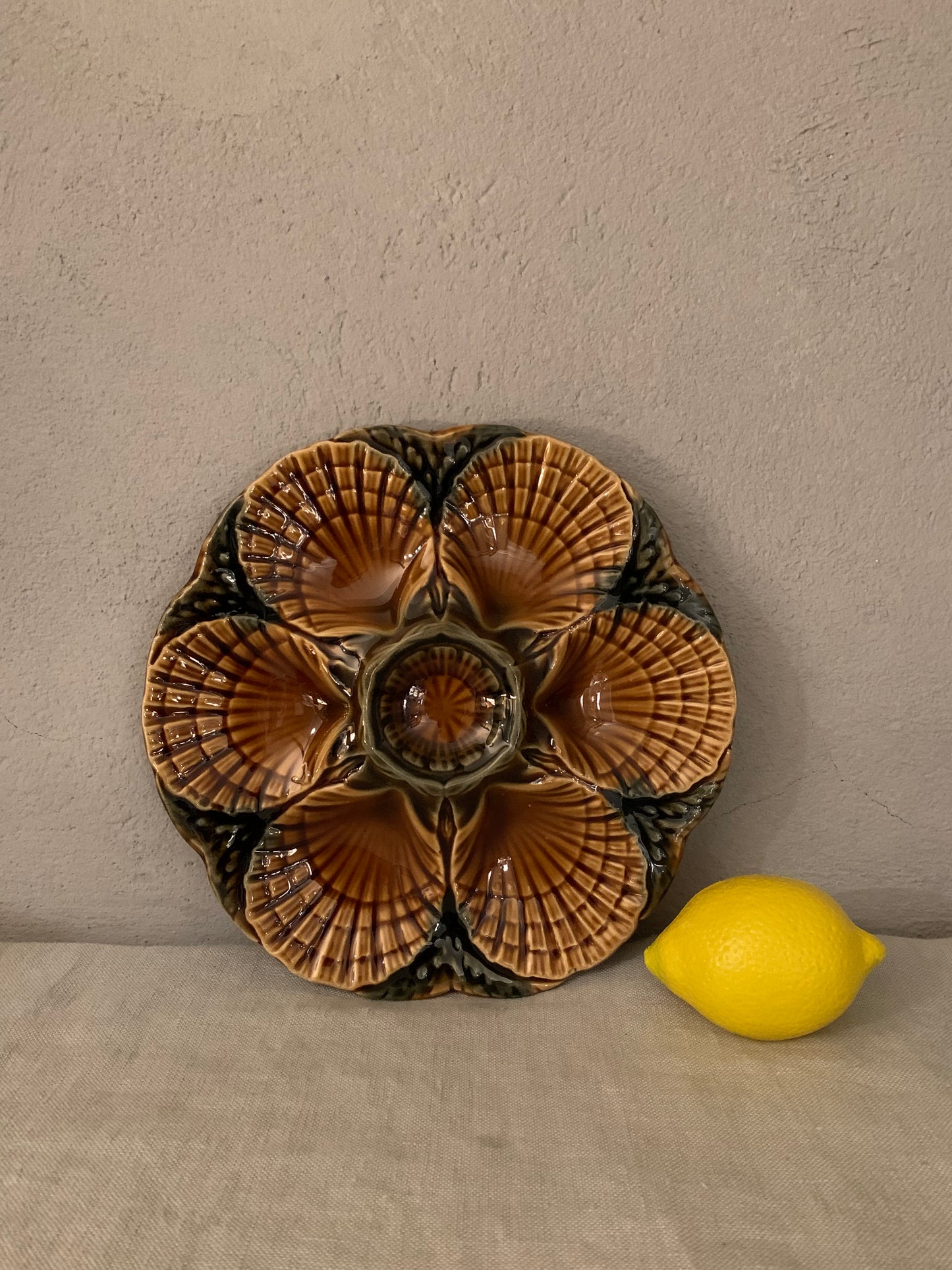 Vintage French Oyster Plate