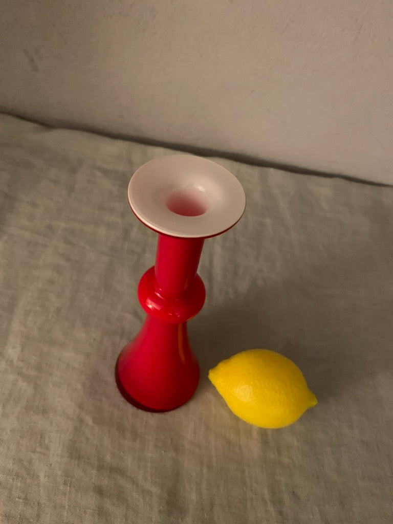 Vintage Red Holmegaard "Carnaby" Vase