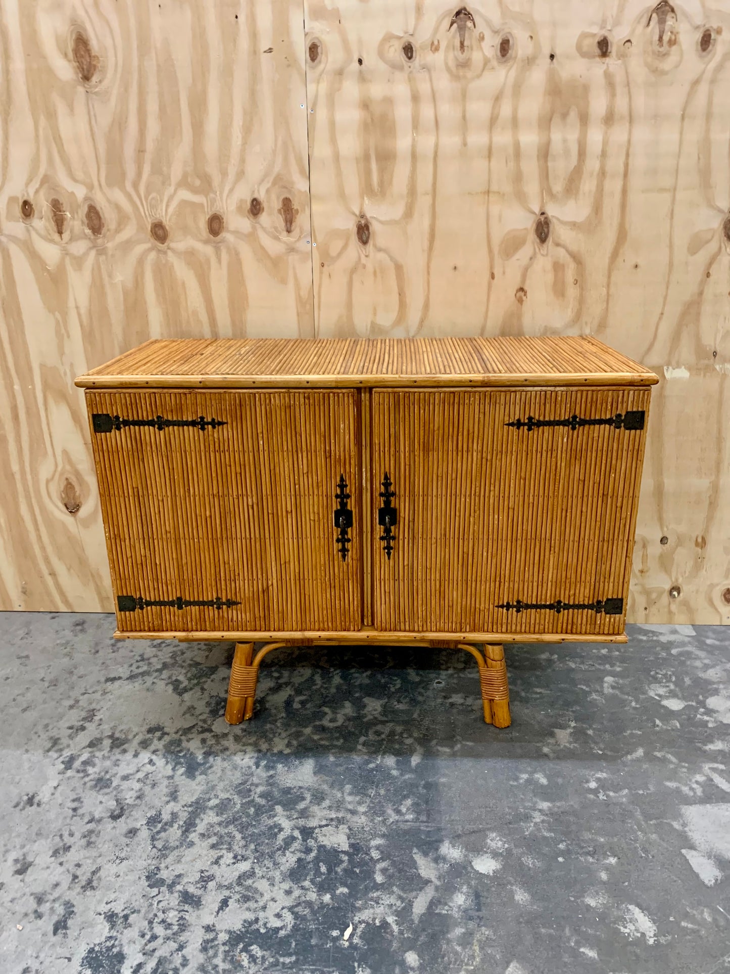 Vintage Bamboo Credenza