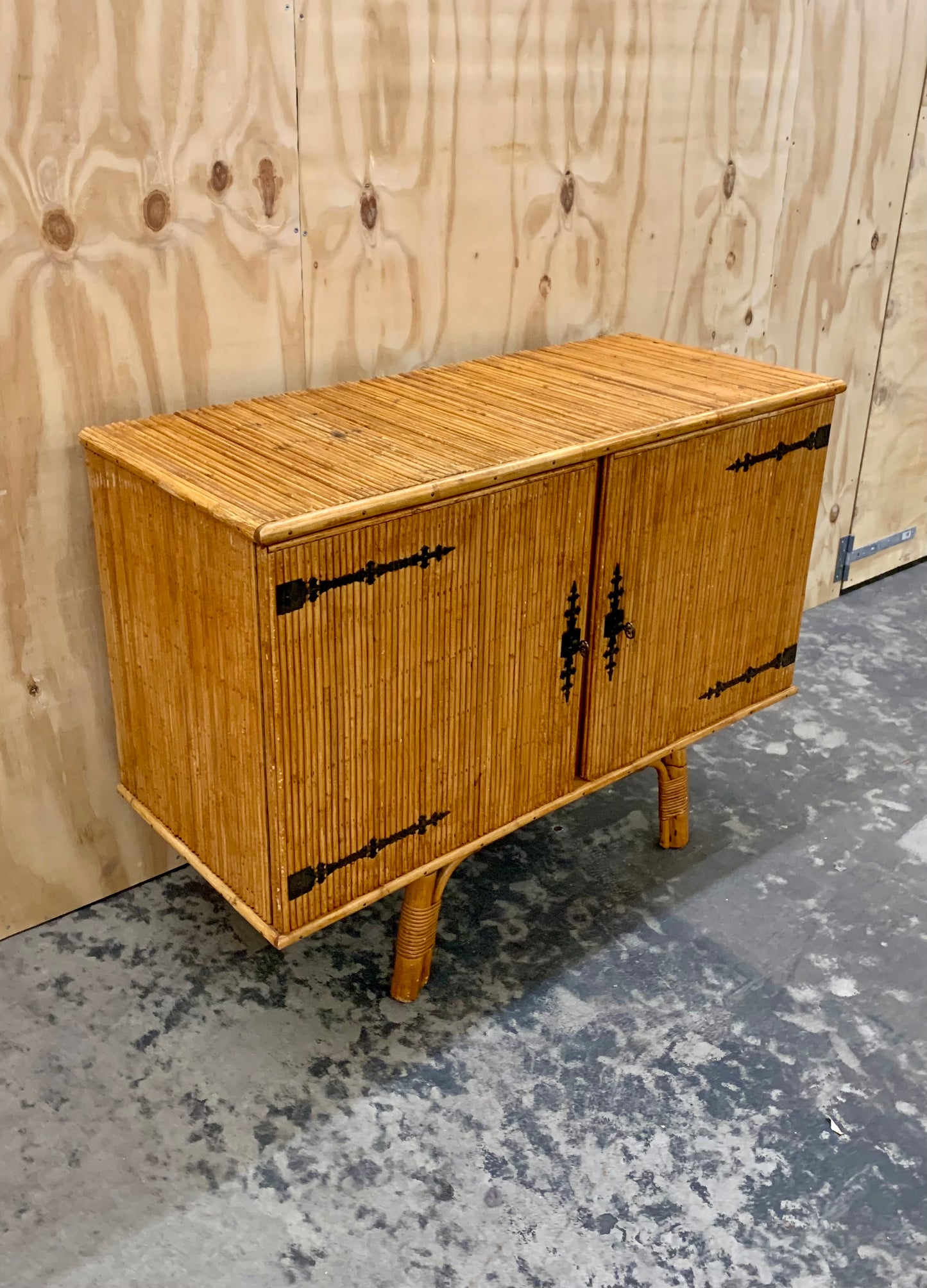 Vintage Bamboo Credenza