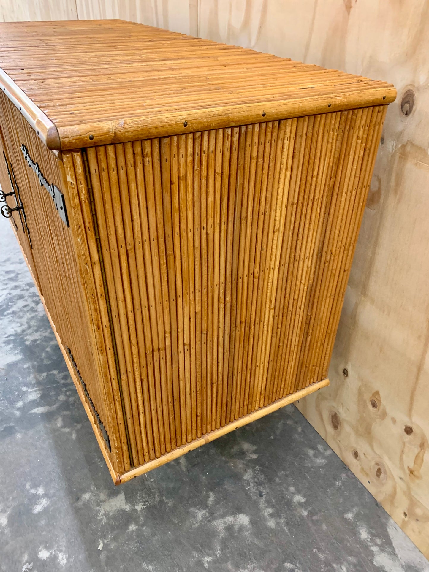 Vintage Bamboo Credenza