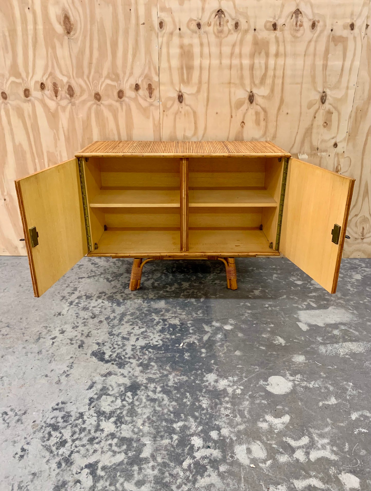 Vintage Bamboo Credenza