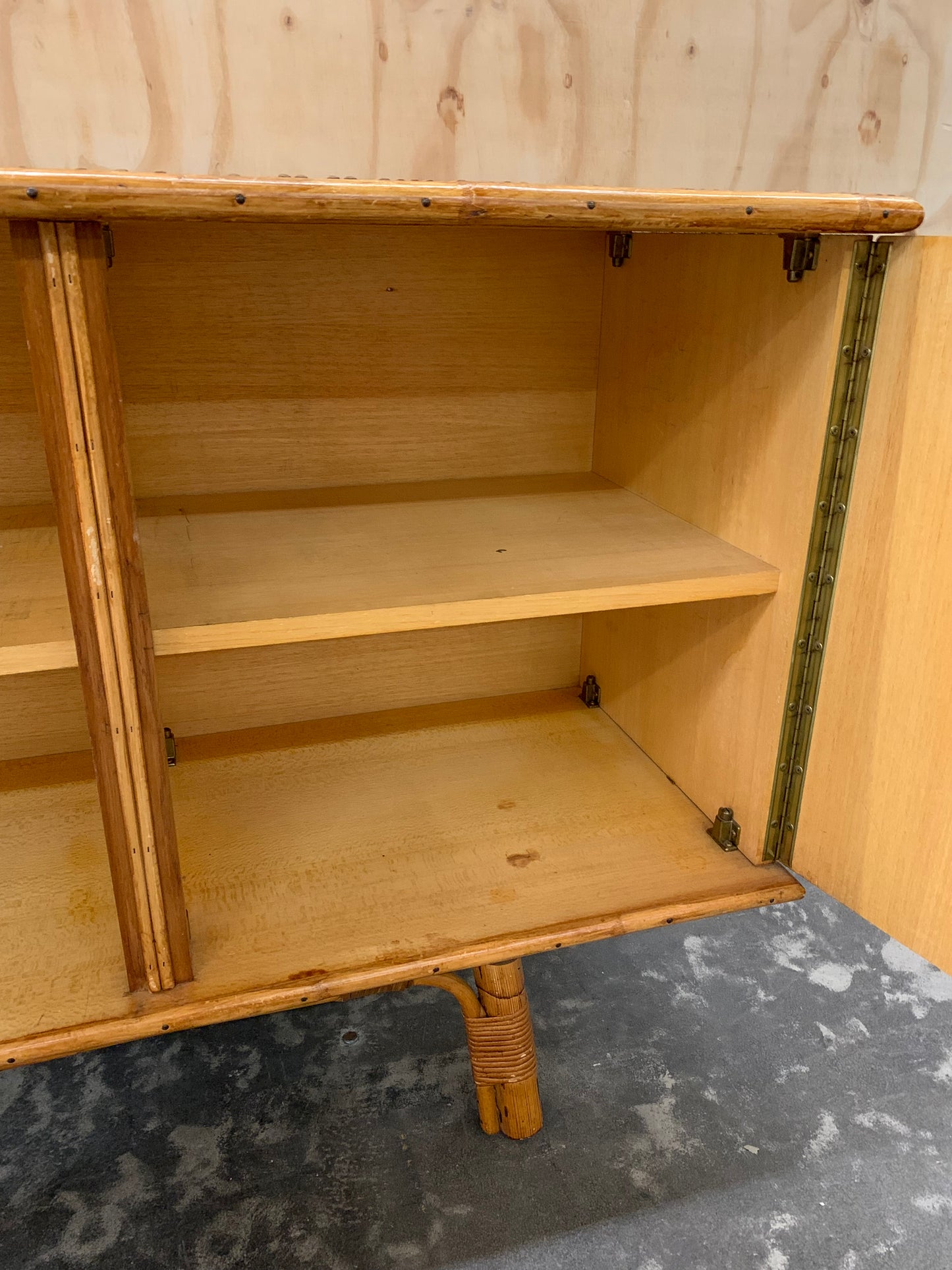 Vintage Bamboo Credenza