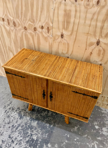 Vintage Bamboo Credenza