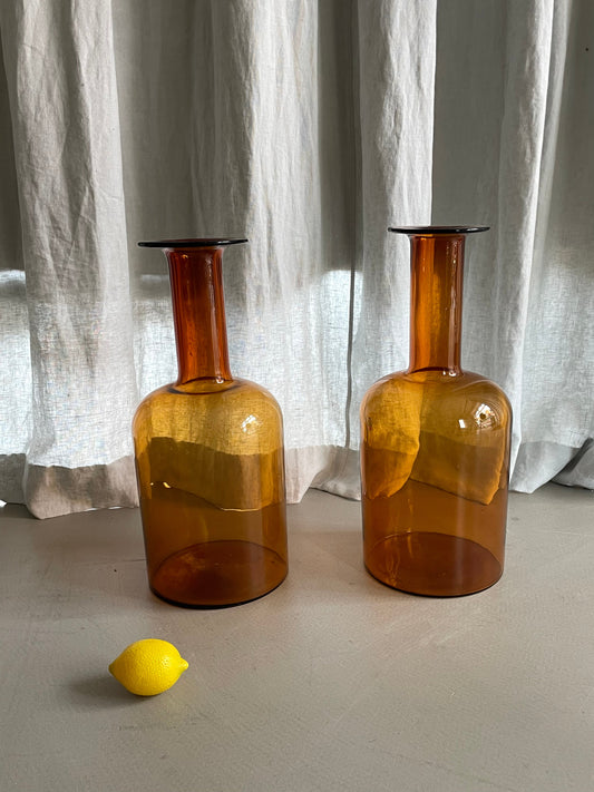Pair of Holmegaard Glass Vases